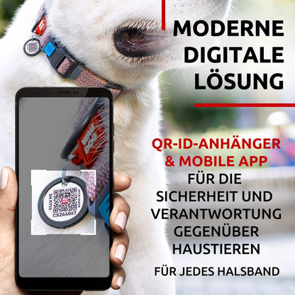 WAUDOG Reflective Cotton Dog Collar Eco Friendly Alt to Nylon Collar