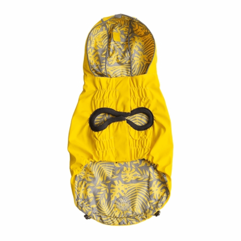 Elasto-Fit waterproof yellow dog raincoat