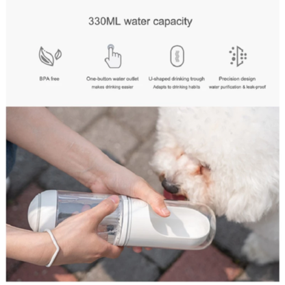 Portable outdoor pet water bottle for dogs and cats