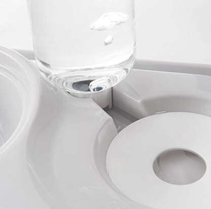 Automatic Pet Feeder and Water Dispenser with Double Stainless Steel Bowls