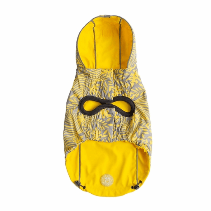 Elasto-Fit waterproof yellow dog raincoat