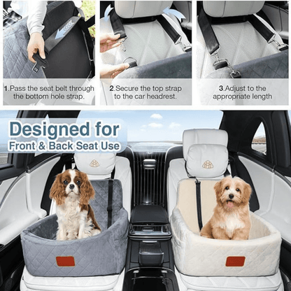 Dog car booster seat interior