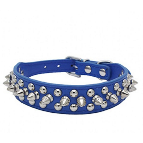 Spiked Studded Leather Dog Collar Rivets Pet Small Large Cat Pit Bull