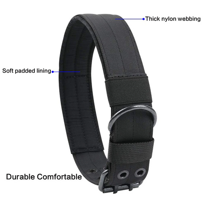 2" Wide Tactical Heavy Duty Nylon Large Dog Collar K9 Military With