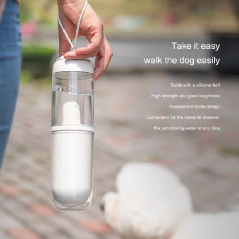 Portable outdoor pet water bottle for dogs and cats