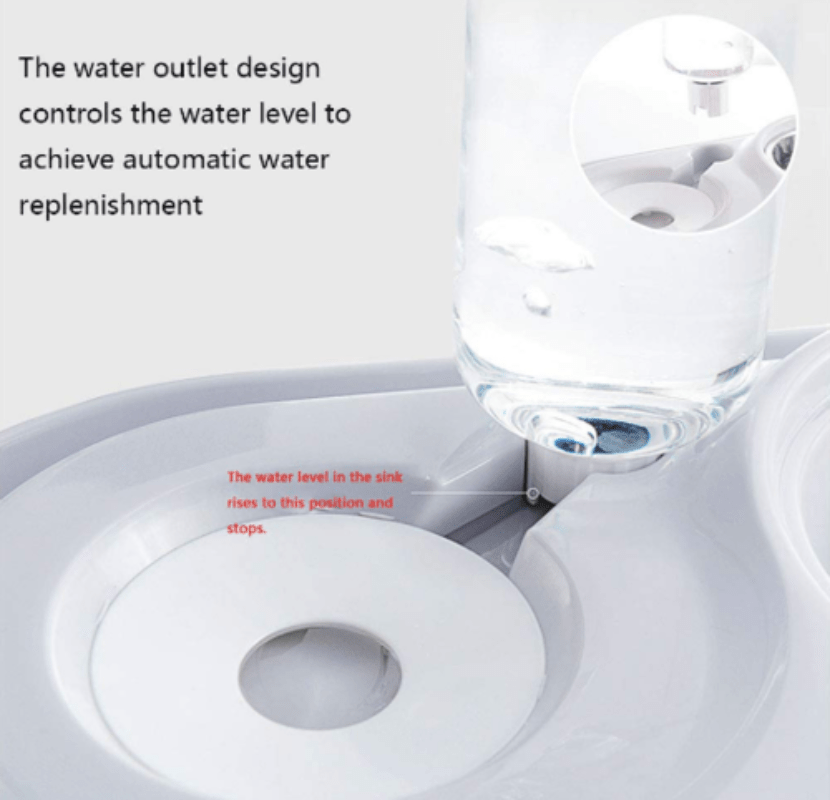 Automatic Pet Feeder and Water Dispenser with Double Stainless Steel Bowls