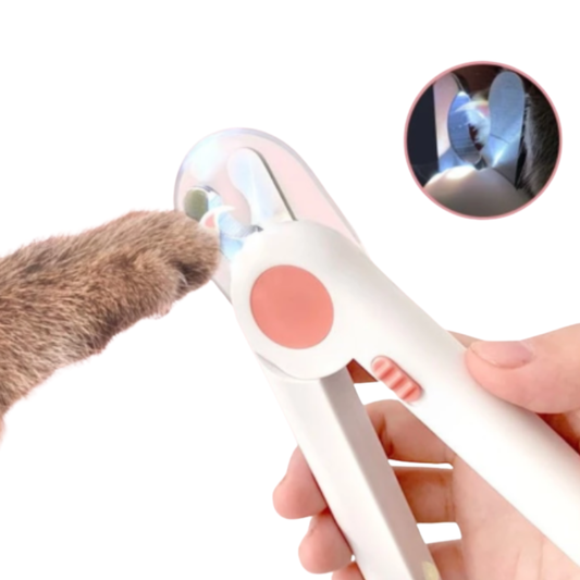 LED pet nail clipper trimmer in pink