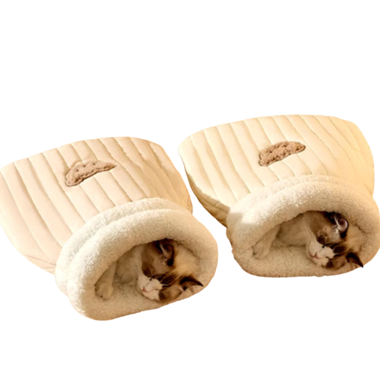 Warm cat sleeping bag bed