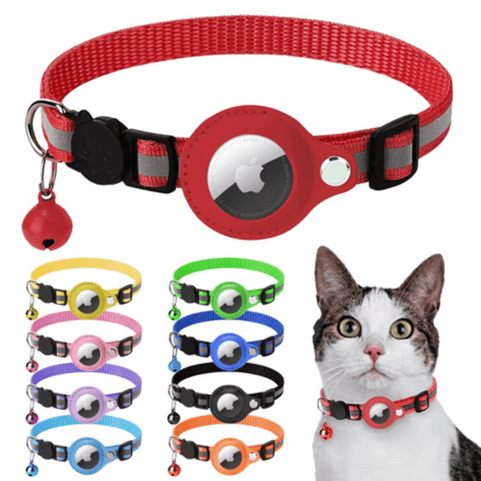 Reflective AirTag pet collar for cats and dogs