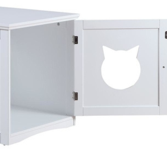 Cat house side table with hidden litter box