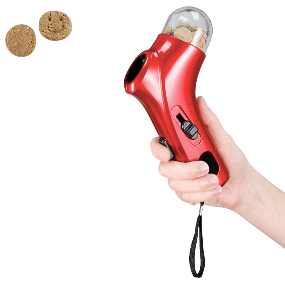 Interactive cat and dog treat launcher feeder