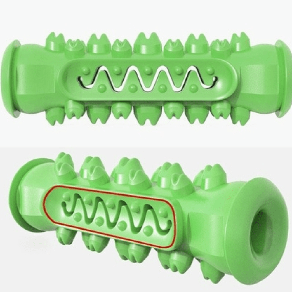 Durable rubber dog chew toy for aggressive chewers