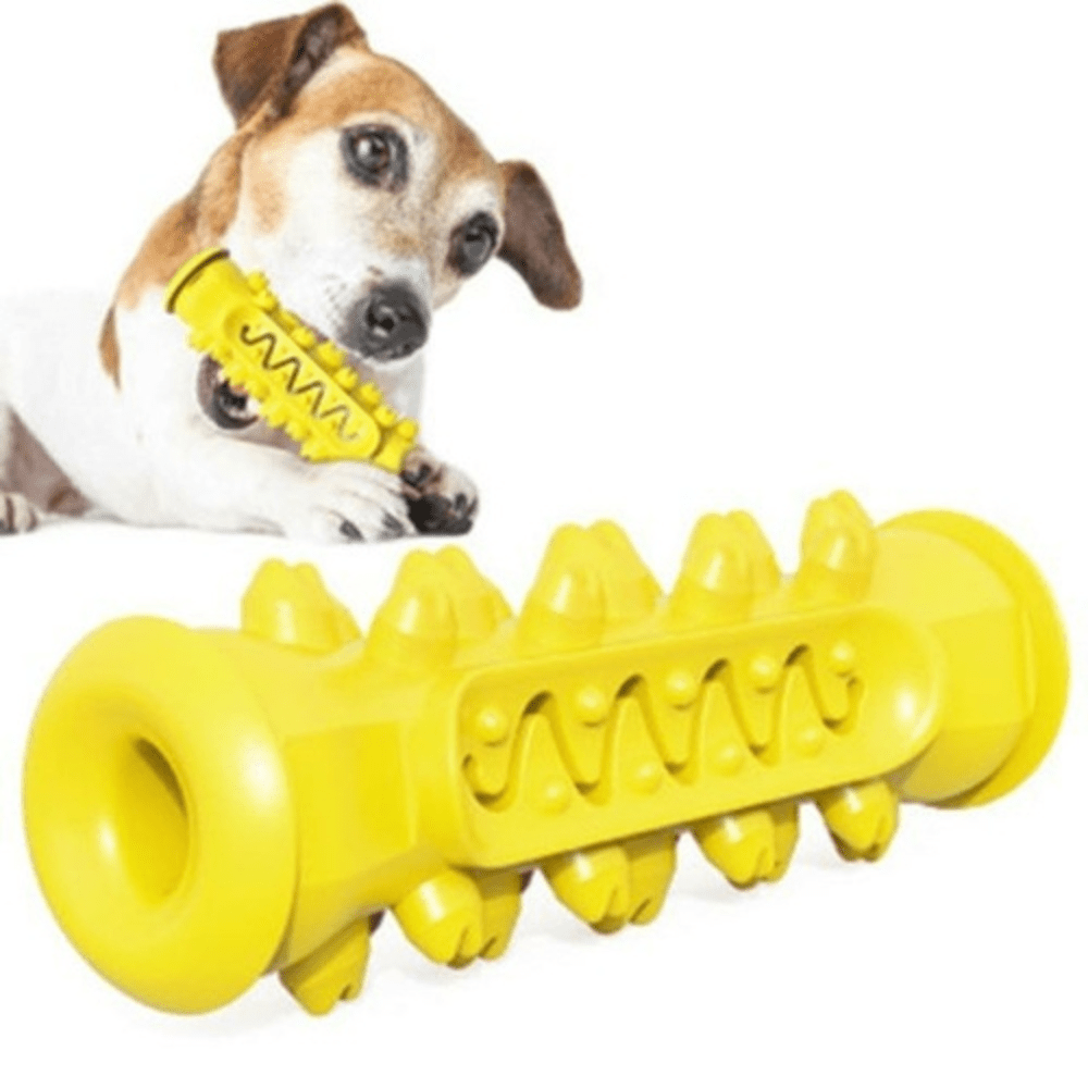 Durable rubber dog chew toy for aggressive chewers