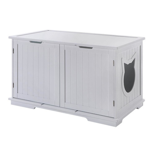 X-Large cat washroom bench with litter box enclosure