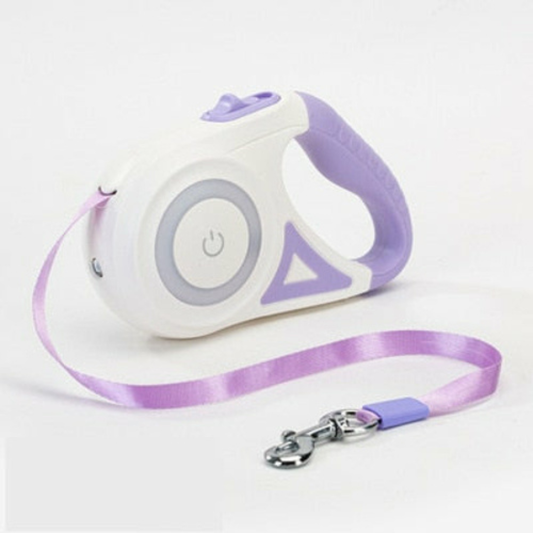 LED retractable dog leash front view