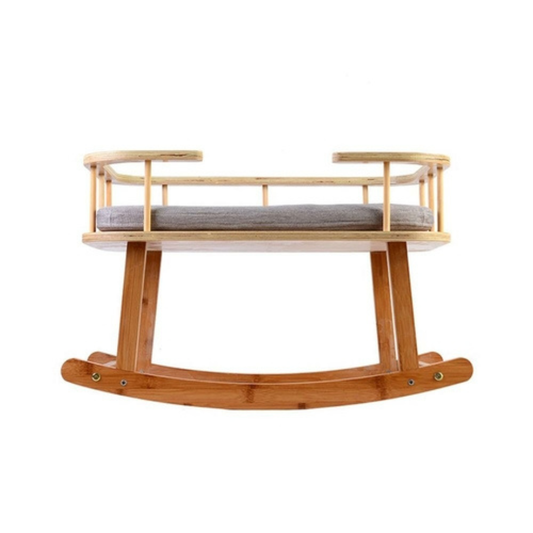 INSTACHEW Rockaby bamboo pet bed with cushion