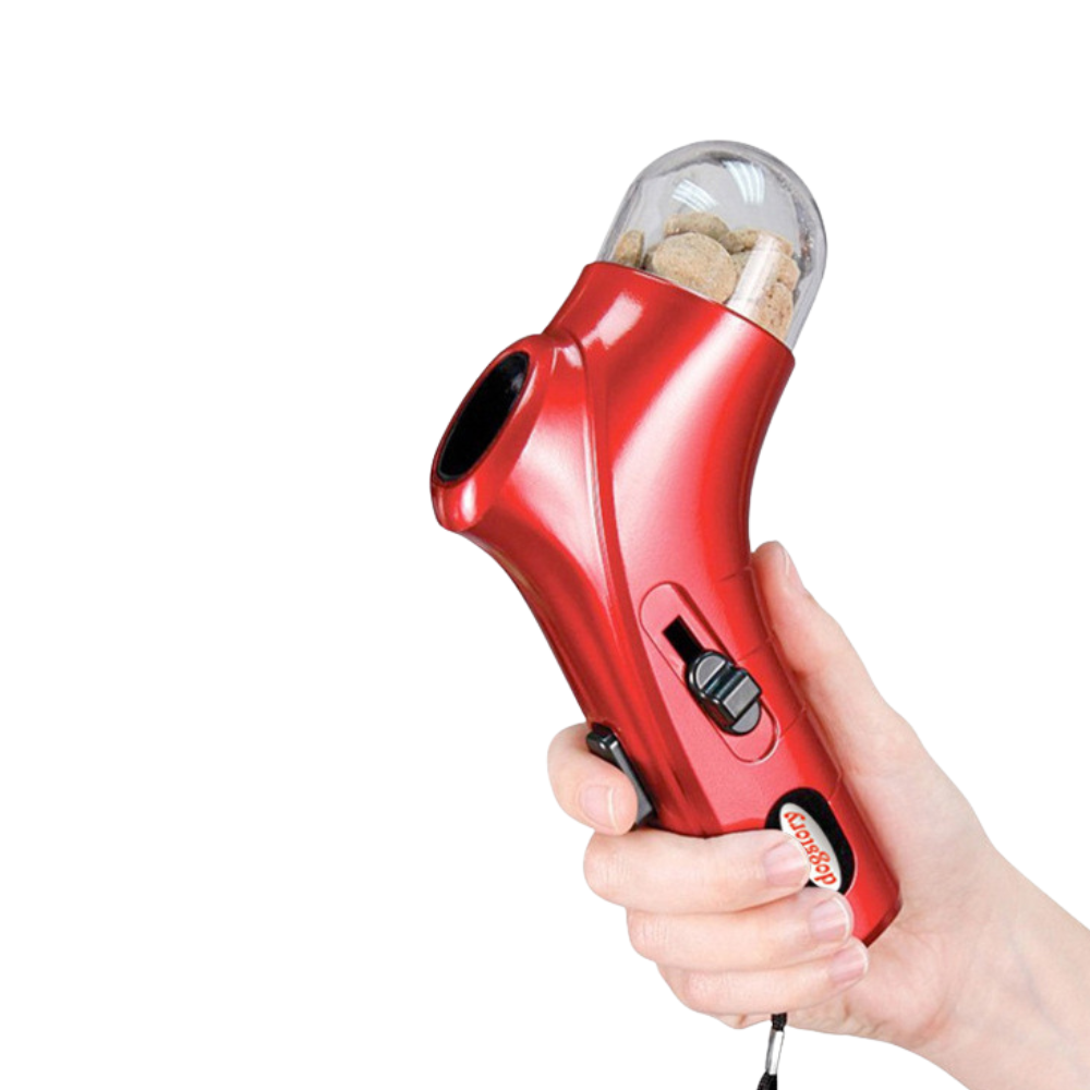 Interactive cat and dog treat launcher feeder