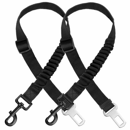 2 Pack Adjustable Dog Harness For Car Seatbelt Connector Restrain