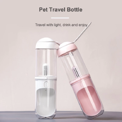 Portable outdoor pet water bottle for dogs and cats